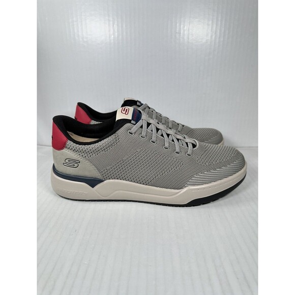 Size 10.5 Mens Skechers Relaxed Fit Corliss Dorset Sneaker 210793-CMNT Knit Mesh - Picture 1 of 8